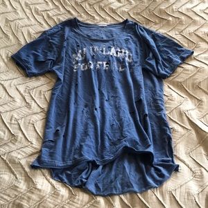 Free People Distressed Graphic Tee